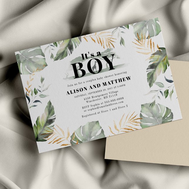 Jungle Safari Giraffe Baby Shower Invitation (Creator Uploaded)