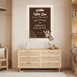 Jungle Safari Giraffe Baby Shower Welcome Poster