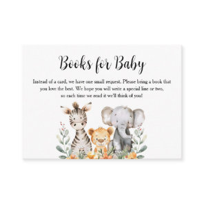 Jungle Safari Giraffe Books for Baby Enclosure Card
