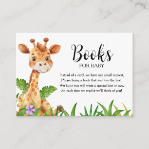 Jungle Safari Giraffe Books for Baby Enclosure Card