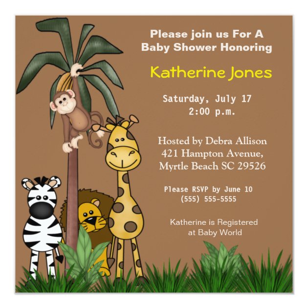 Jungle Safari  Invitations