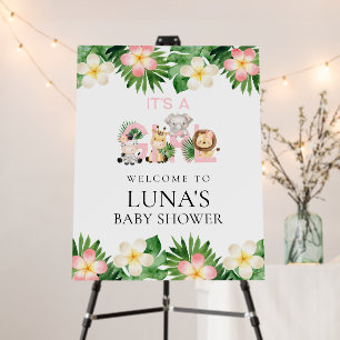 Jungle Safari It's a Girl Welcome Sign