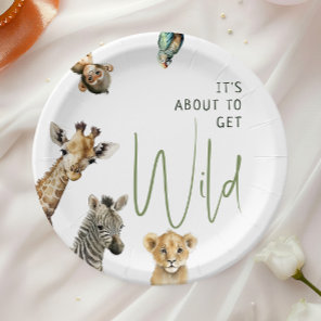 Jungle Safari It's About To Get Wild Baby Shower Paper Plates