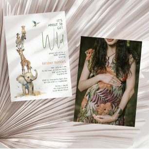 Jungle Safari "It's About To Get Wild" Photo Invitation