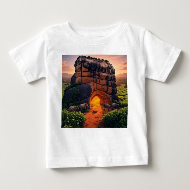 Jungle Safari Magic – Elephant & Cave Kids Tee (Front)