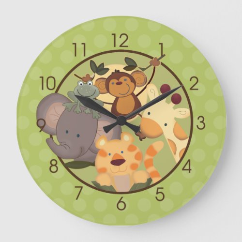 Jungle Safari Nursery Wall Clock