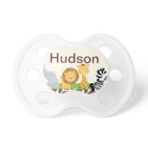 Jungle Safari Pacifier Personalized with Baby Name Jungle Safari Pacifier Personalized with Baby Name