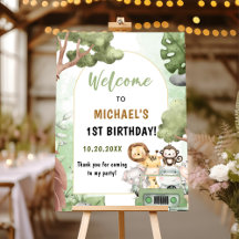 Jungle Safari Party Animals 1st Birthday