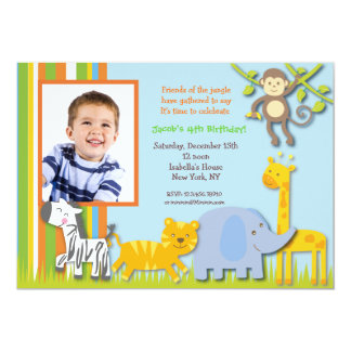 jungle birthday invitations
