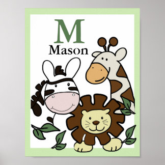 JUNGLE SAFARI PRINT Baby Zoo Animals