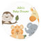 JUNGLE SAFARI Round Favor Stickers
