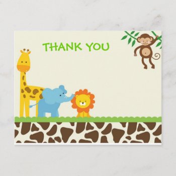 Jungle Safari Thank You Notes Cards by Petit_Prints at Zazzle