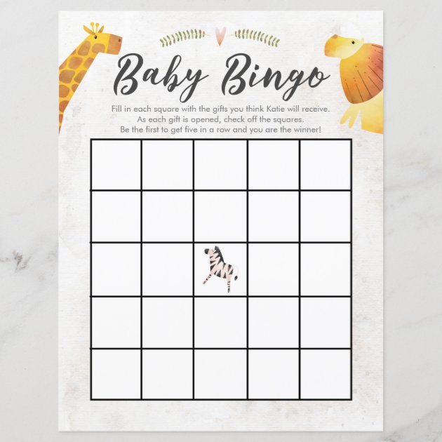 safari baby shower games