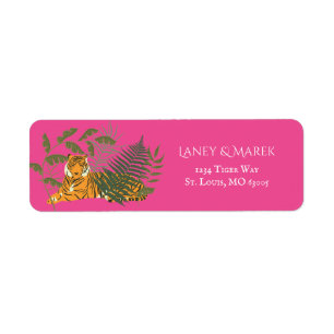 Jungle Safari Tiger Return Address Label