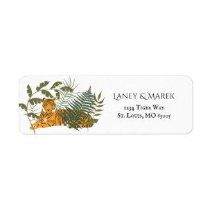 Jungle Safari Tiger Return Address Label