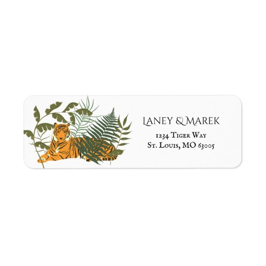 jungle-safari-tiger-return-address-label-zazzle