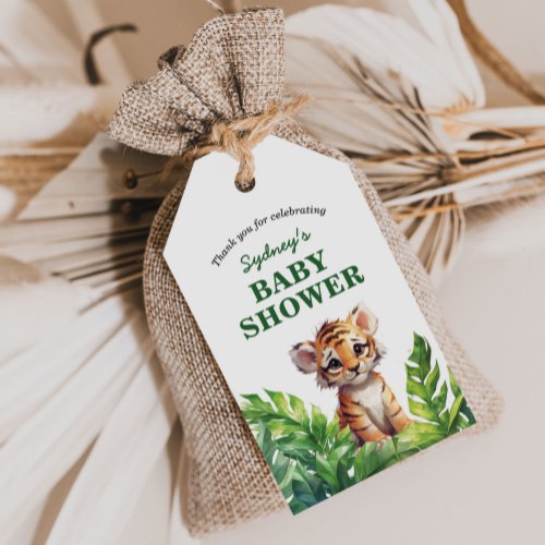 Jungle Safari Tropical Animals Baby Shower Favor Gift Tags