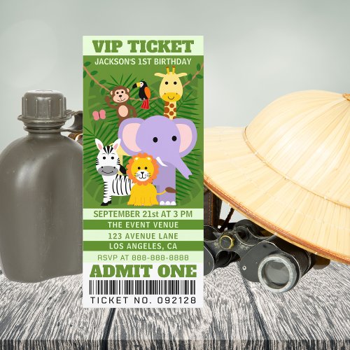 Jungle Safari VIP Ticket Kids Birthday