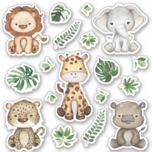 Leopard in the jungle wild animal sticker