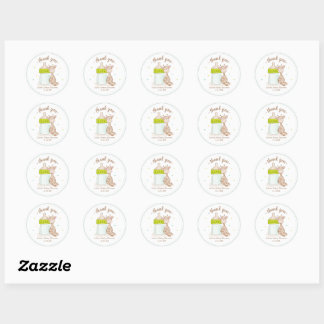 Jungle Safari Wild Baby Shower Classic Round Sticker
