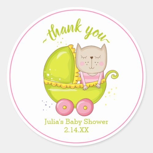 Jungle Safari Wild Baby Shower Classic Round Sticker