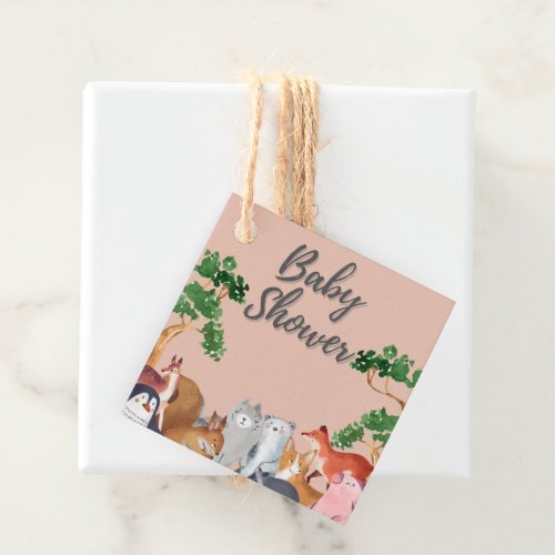 Jungle Safari Wild Baby Shower Favor Tags