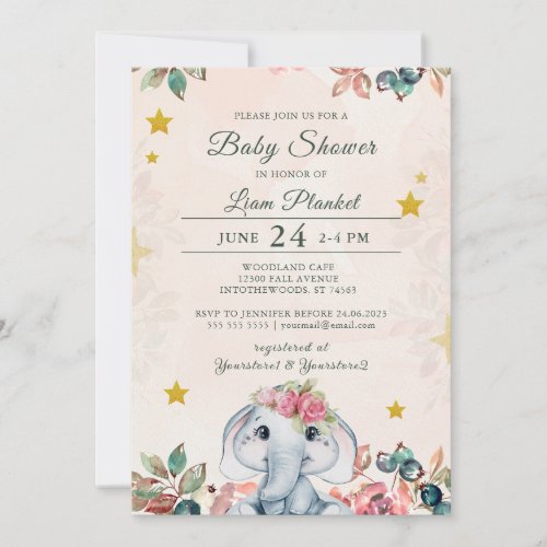 Jungle Safari Wild Baby Shower Invitation