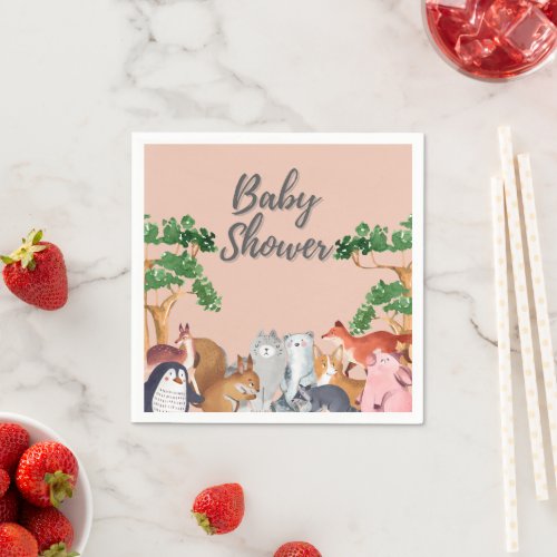 Jungle Safari Wild Baby Shower Napkins