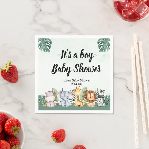 Jungle Safari Wild Baby Shower Napkins