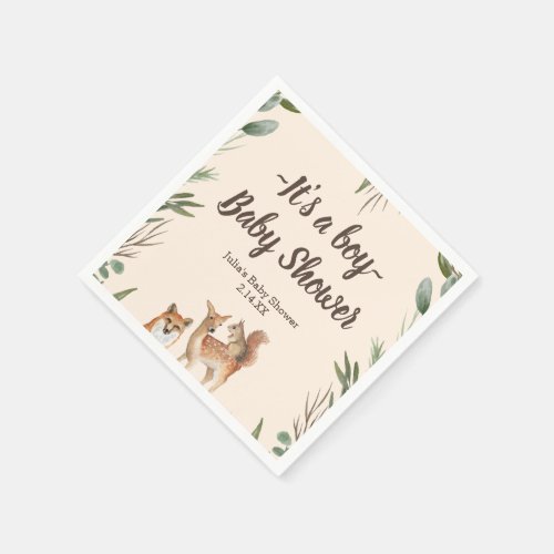 Jungle Safari Wild Baby Shower Napkins