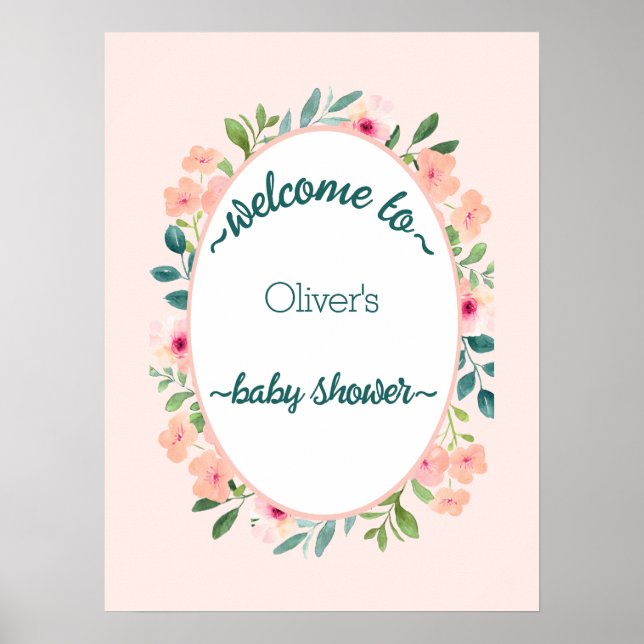 Jungle Safari Wild Baby Shower Poster (Front)