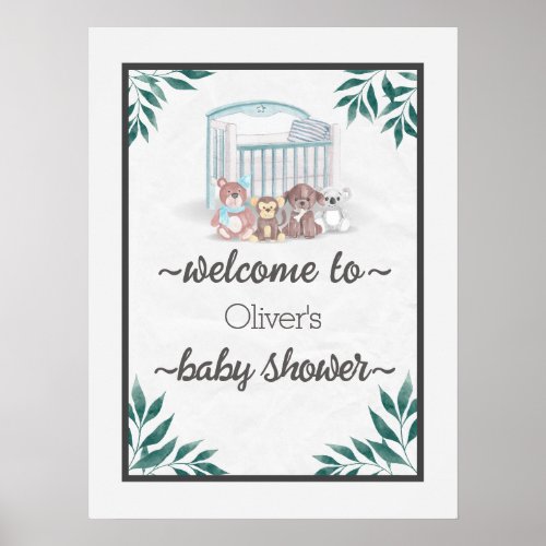 Jungle Safari Wild Baby Shower Poster