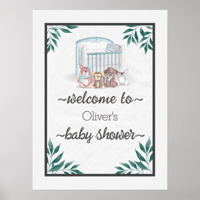 Jungle Safari Wild Baby Shower Poster (Front)