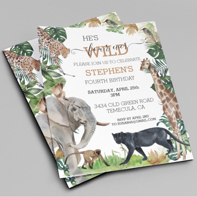 Jungle Safari Wild Four  Birthday Black Panther  (Creator Uploaded)