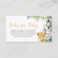 Jungle Safari Wild One Baby Shower Books for Baby