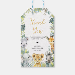 Jungle Safari Wild One Baby Shower Favor Tags