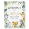 Jungle Safari Wild One Baby Shower Welcome Sign