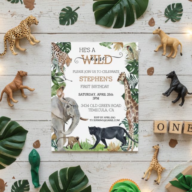 Jungle Safari Wild One Birthday Black Panther  (Creator Uploaded)