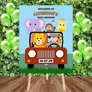 Jungle Safari Wild One Zoo Animal Baby Shower Foam Board