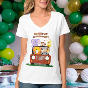 Jungle Safari Wild One Zoo Animal Baby Shower T-Shirt