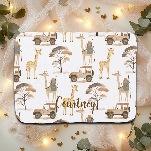 Jungle Safari with Giraffes Nursery Pattern  Baby Blanket (Creator Uploaded)