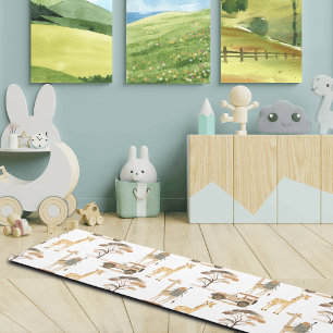 Jungle Safari with Giraffes Nursery Pattern Runner