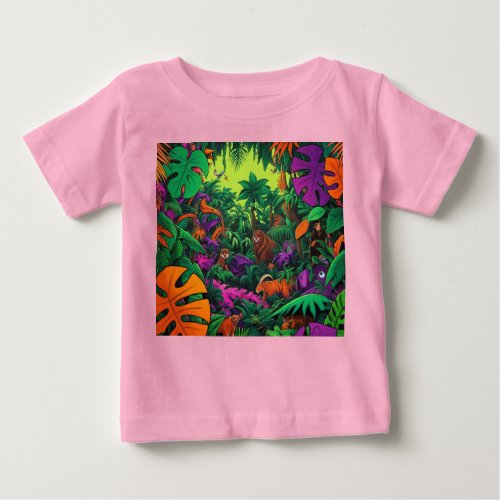 Jungle Scene Exotic Animals T_Shirt