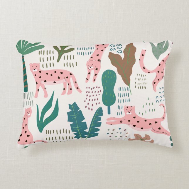 Jungle seamless pattern accent pillow (Front)