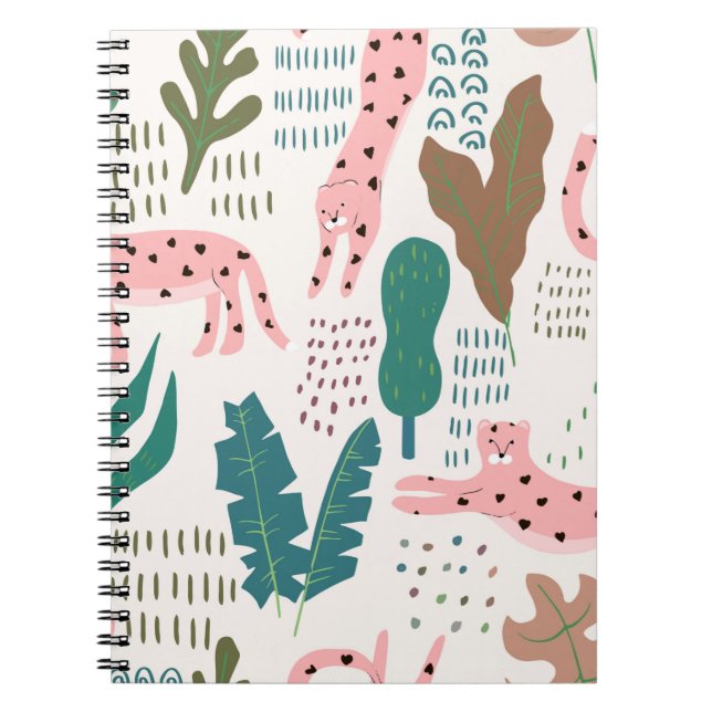 Jungle seamless pattern notebook (Front)
