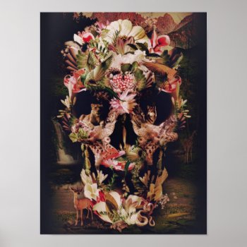 Jungle Skull Poster by ikiiki at Zazzle