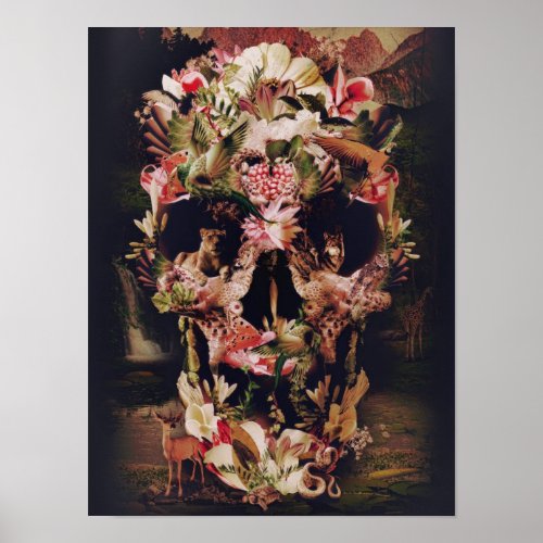 Jungle Skull Poster