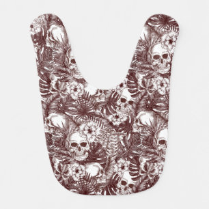 Jungle Skulls Baby Bib