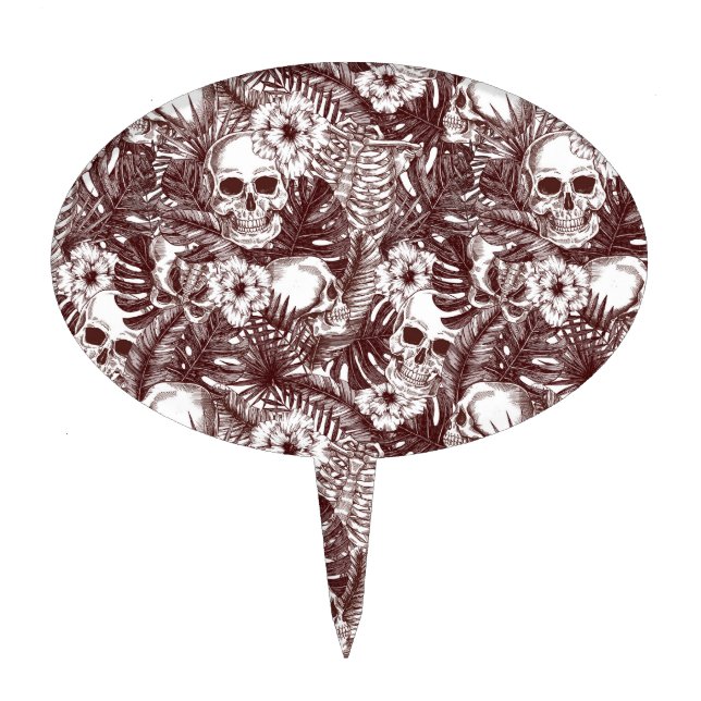 Jungle Skulls Cake Pick (Front)