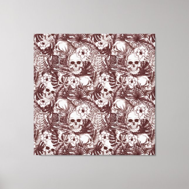 Jungle Skulls Canvas Print (Front)